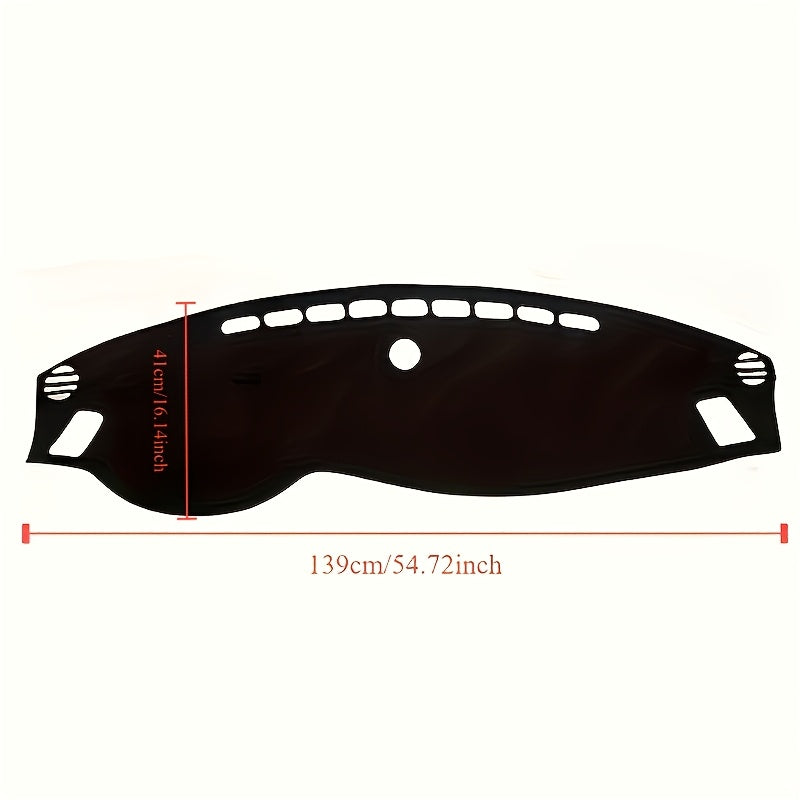 Car Dashboard Mat Polyester Black Green Anti-Slip UV Protection for Left-Hand Drive