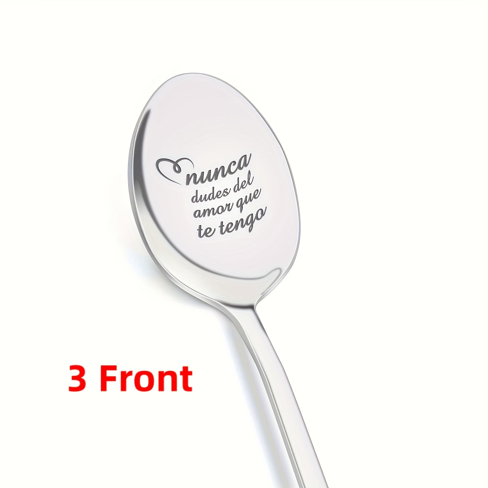 Personalized Stainless Steel Spoon Set for Couples, Holiday Gift, Tableware