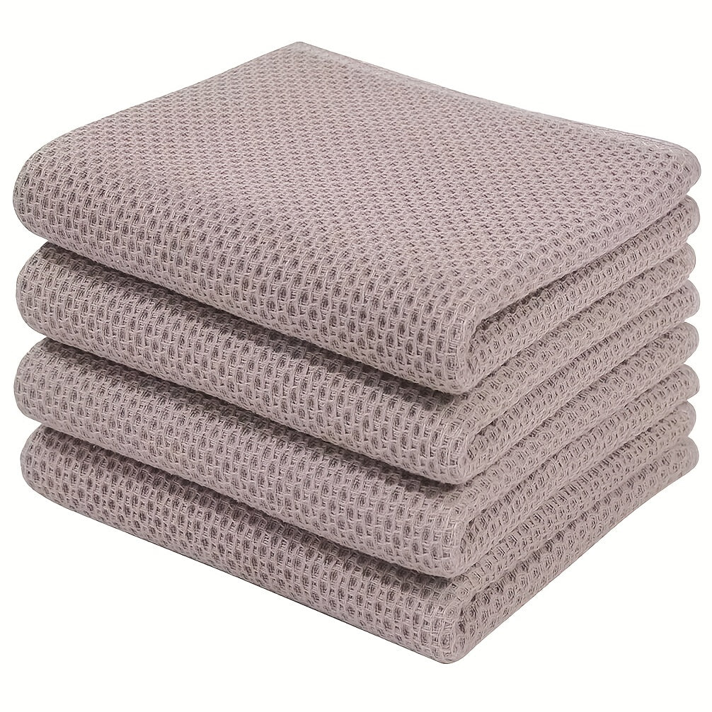 Set of 6 Thickened Absorbent Waffle Dish Towels Kitchen Cleaning Cloths for Sink Stove