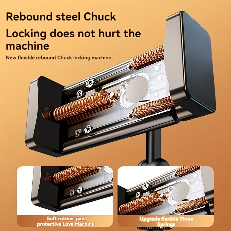 Adjustable Phone Stand with 360-Degree Rotating Clip Holder Portable Desk Accessory for Smartphones