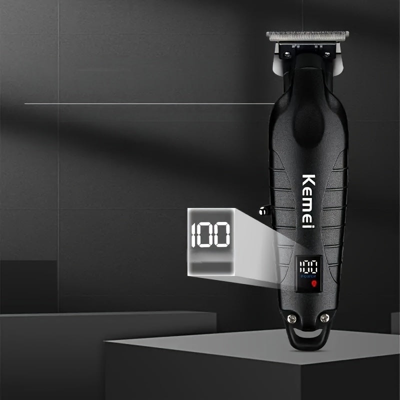 Cordless Hair Clipper Professional Zero Gap Engraving Trimmer Rechargeable Lithium Battery