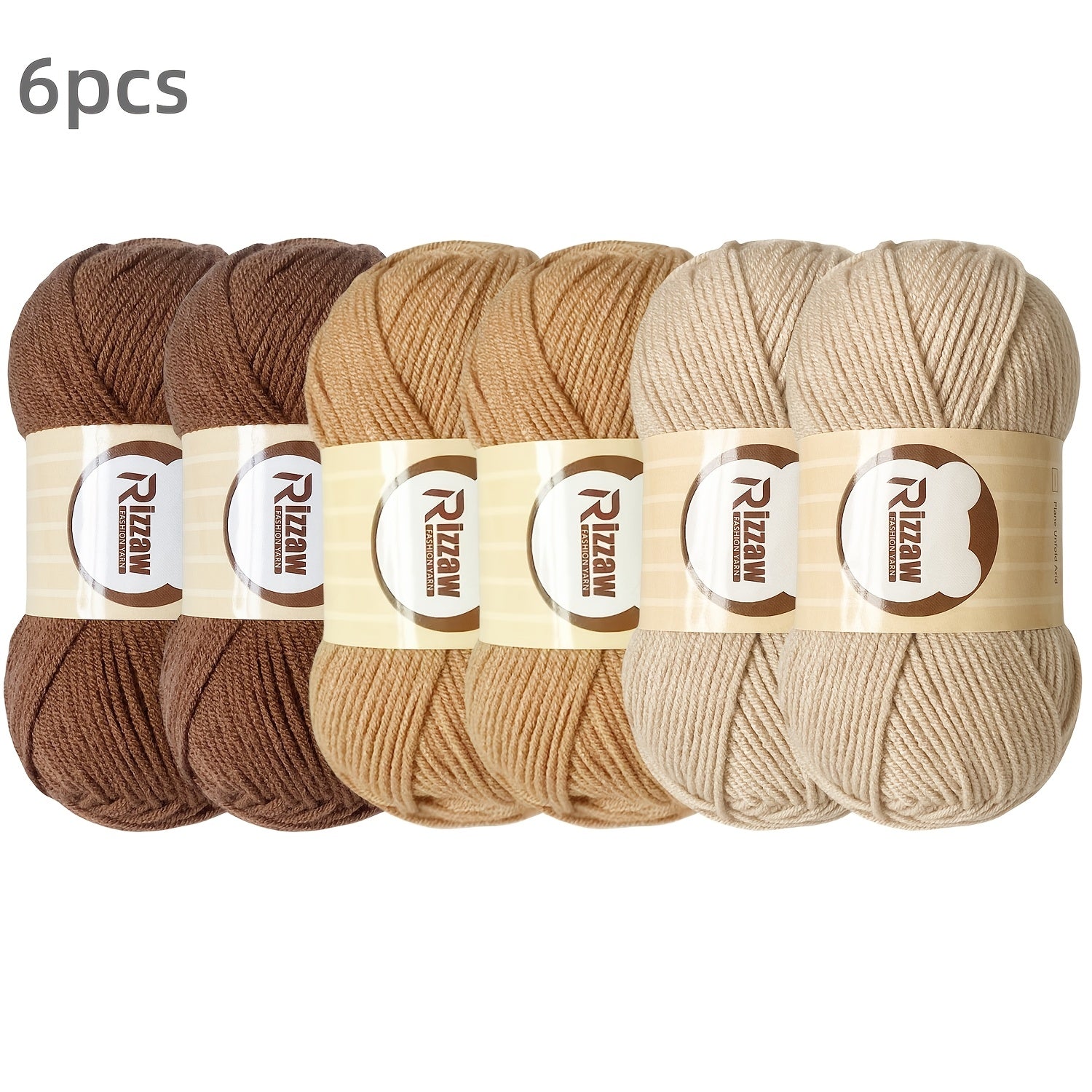 Six Soft Acrylic Yarn Bundles for Crochet and Knitting Valentine's Day Gifts