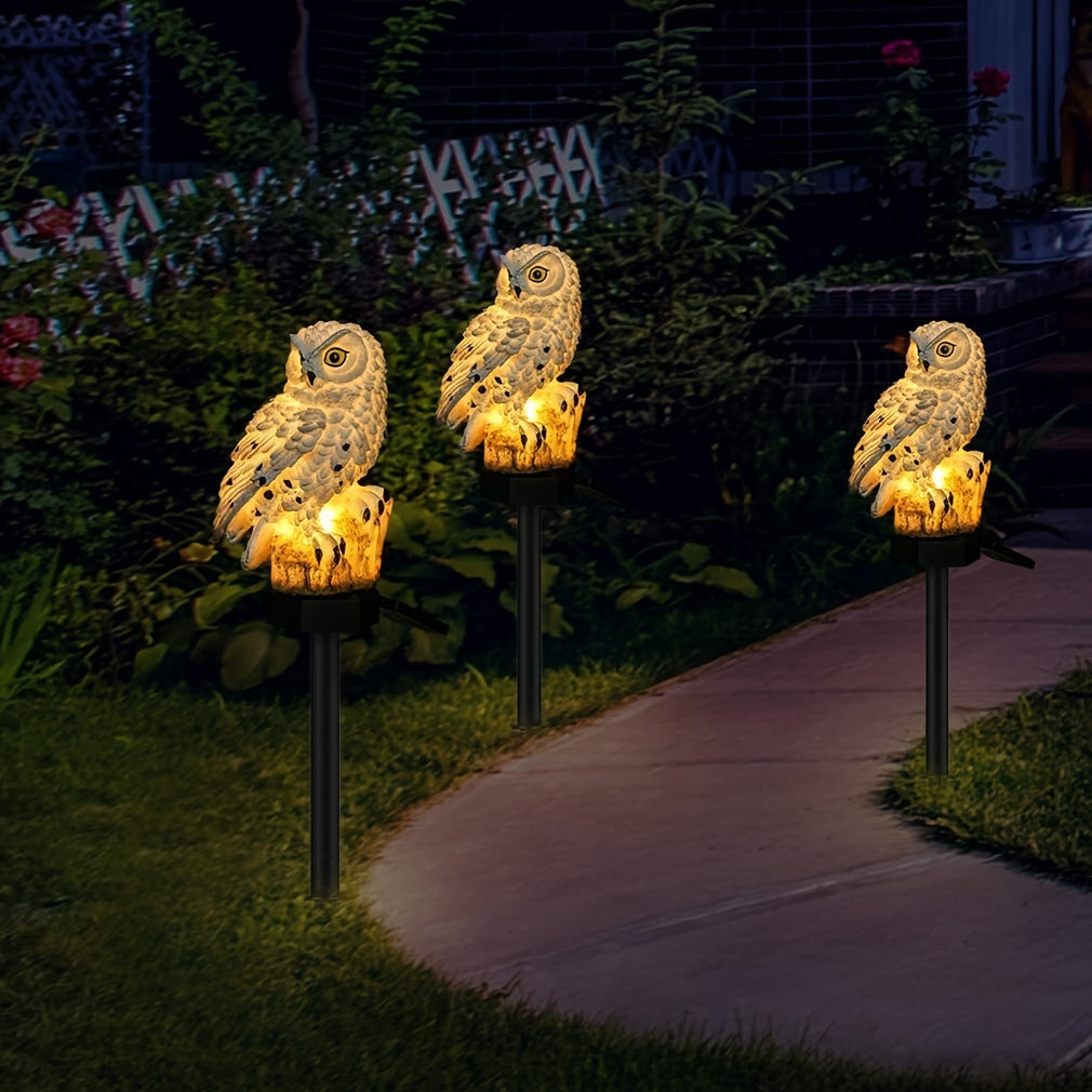 Luz solar de jardín Owl con LED para decoración exterior en patio