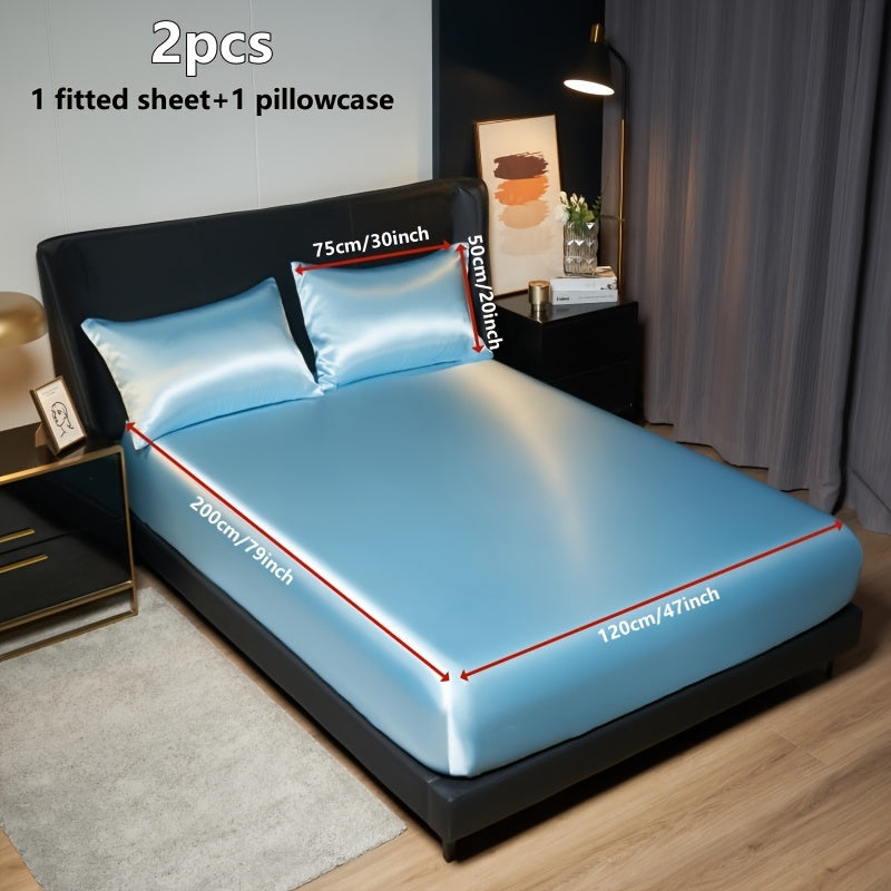 Набор простыней из сатина для кровати: двухспальная, полуторная, двуспальная, королевская, кинг — мягкая, комфортная, приятная для кожи и волос