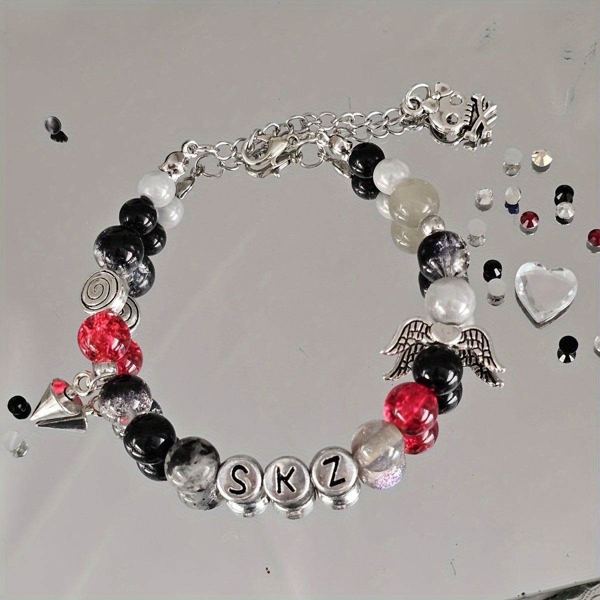 Ayollar uchun beaded alloy taqinchoq, K-POP ilhomlantirilgan moda zargarlik buyumlari, kundalik kiyim va partiyalar uchun