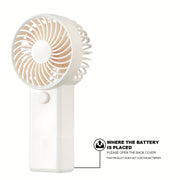 Portable Handheld Fan Battery Powered with Lanyard for Office Outdoor Travel Camping
