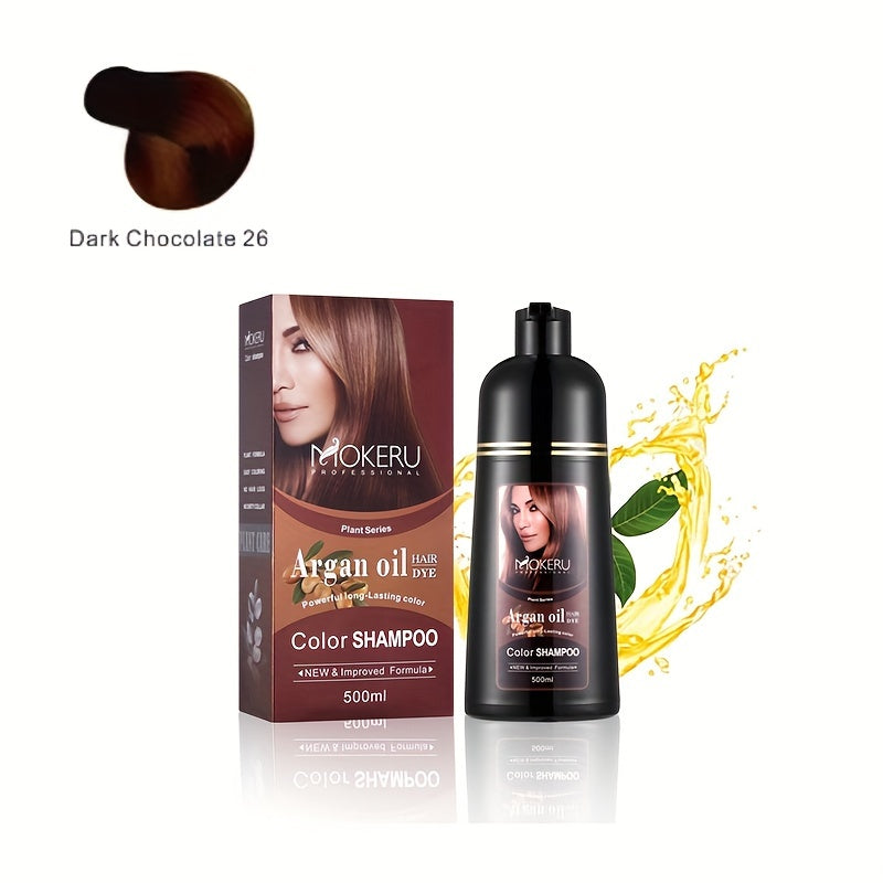 3-in-1 Argan Oil Hair Dye for Gray Coverage Unisex Paste