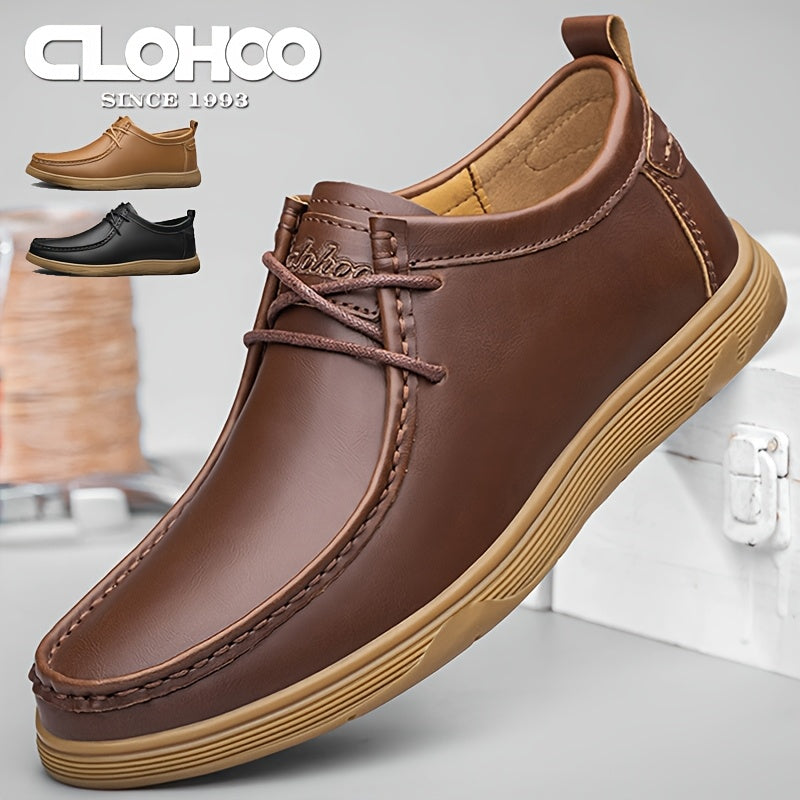 Zapatillas casuales para hombre marrón y negro, de caña baja, suela de goma, PU, cómodas para todas las estaciones