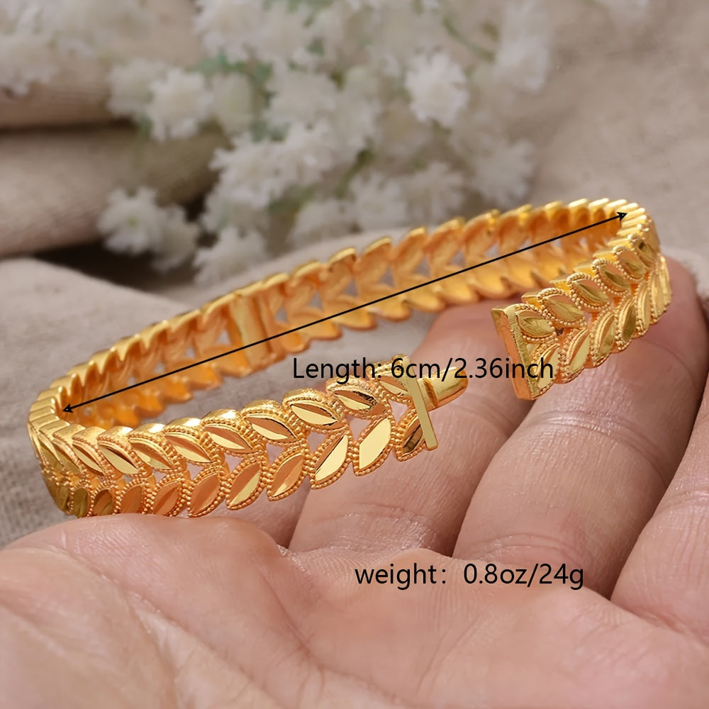 Women’s Copper Cuff Bracelet with Ocean and Pastoral Design for Everyday or Formal Wear