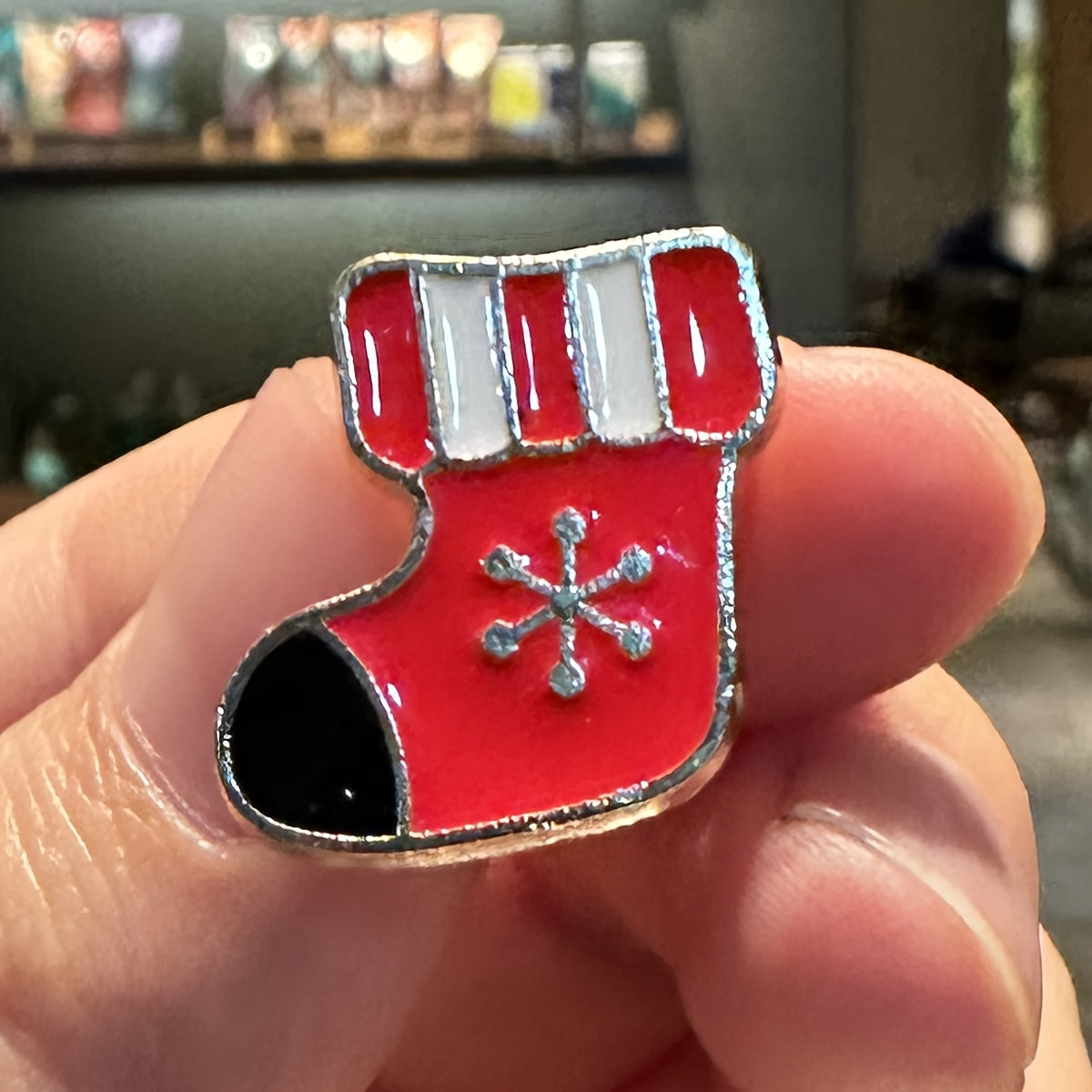 Set of 9 Enamel Alloy Christmas Brooches Reindeer Snowman Candy Cane Tree Jewelry