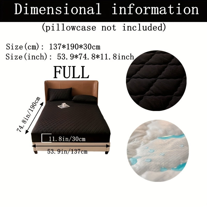 Waterproof Fitted Sheet with Geometric Embossed Pattern Deep Pocket Bed Sheet for Bedroom and Guest Room