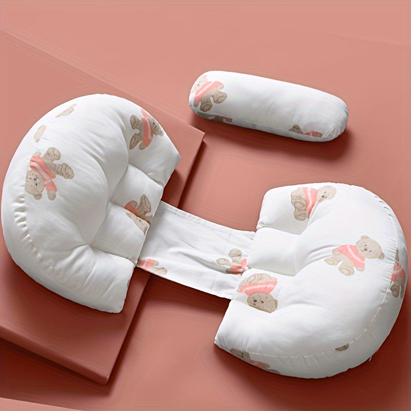 Pregnancy Pillow Set with Waist Support and Side Sleeper Belly Cushion Soft Polyester Fiber Nursing Pillow