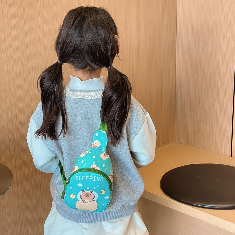 Bolso bandolera rosa para niñas con monedero desmontable, nylon, cierre de cremallera ajustable, ideal para viajes, senderismo y ciclismo