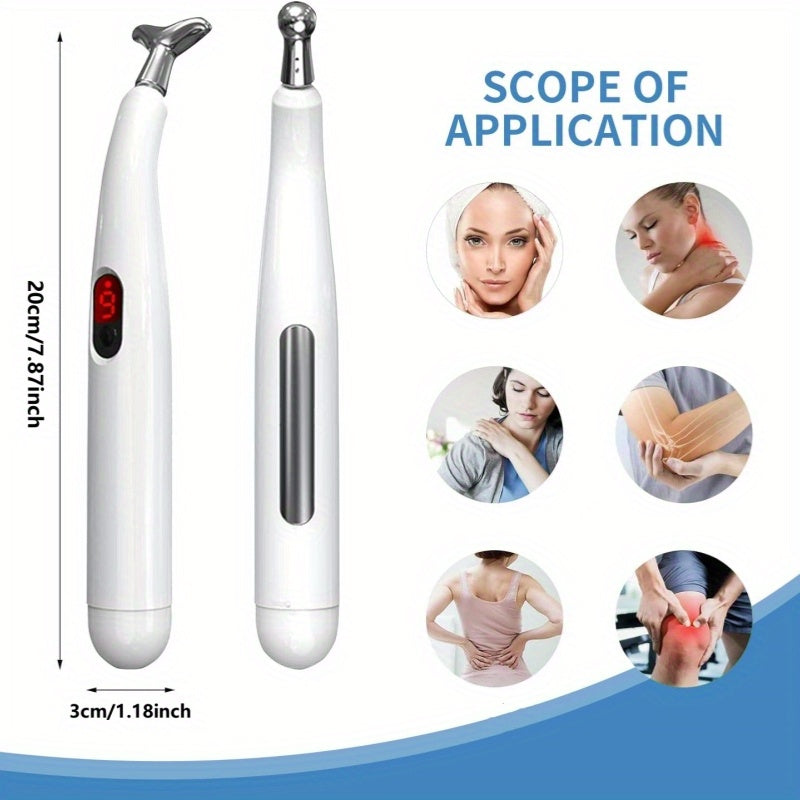 Bolígrafo de masaje eléctrico con 9 velocidades, recargable por USB, portátil para pies, manos y articulaciones