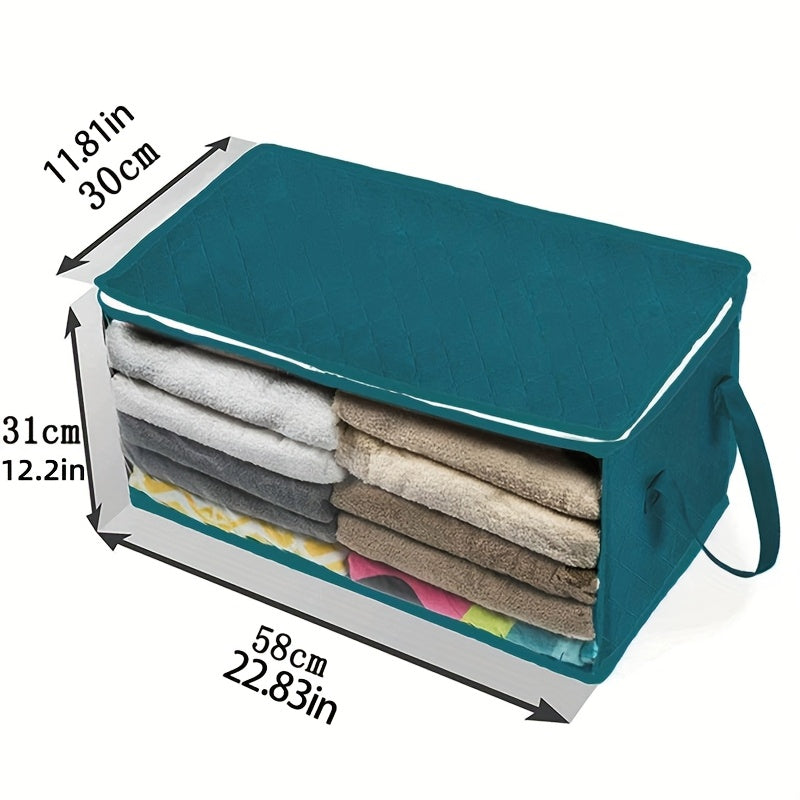 Foldable Storage Boxes with Transparent Window and Handles for Closet Dorm Home Organization