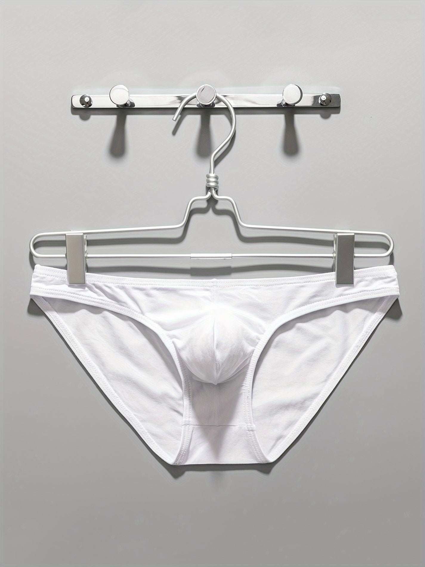 Men's Low Waist Butt Lifting Triangle Briefs Breathable Cotton Underwear Set