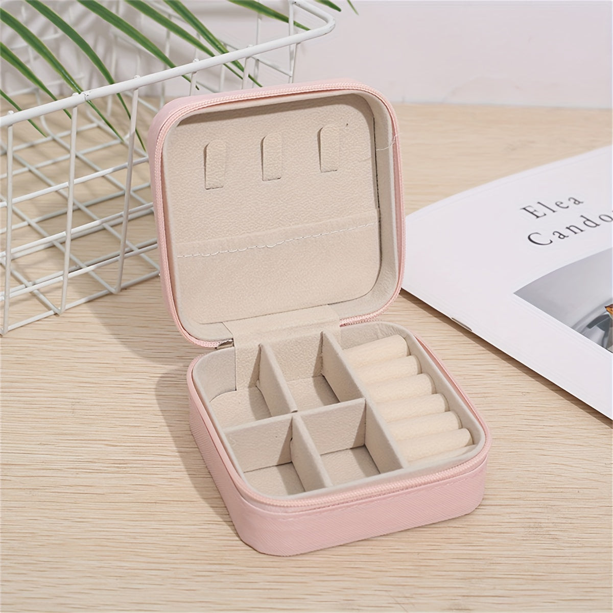 Jewelry Storage Box for Earrings Rings and Necklaces Compact Organizer