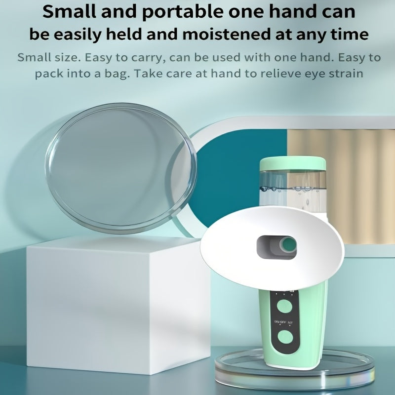 Uniseks portativ USB qayta to'ldiriladigan ko'z bug'lantiruvchi purkagich sovuq issiq namlantiruvchi
