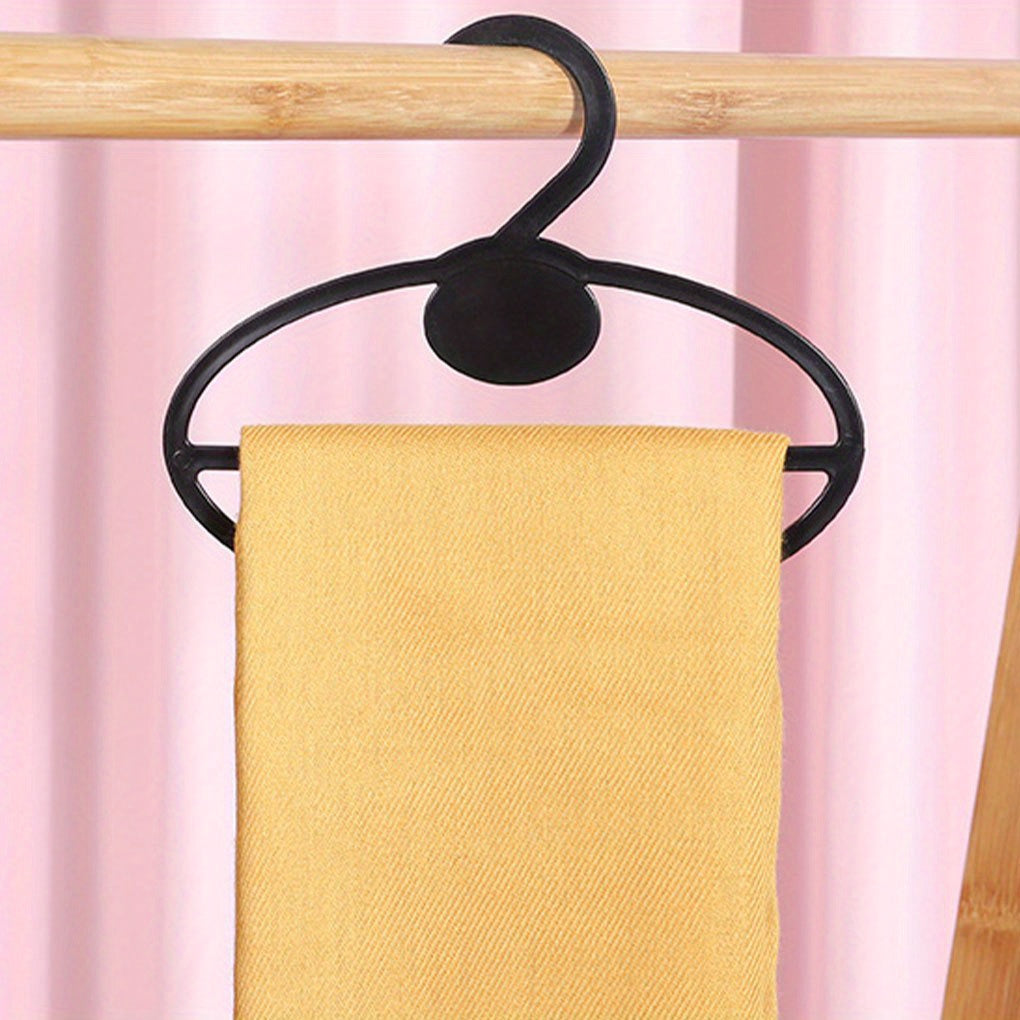 Juego de 20 perchas ovaladas para bufandas, pañuelos y corbatas, organizador de ahorro de espacio, diseño circular