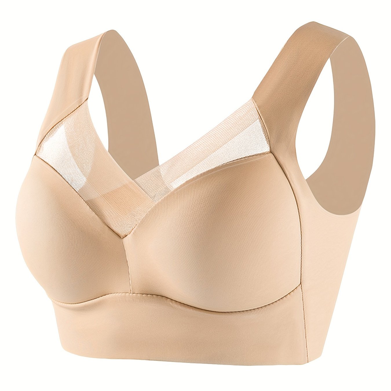 Women's Mesh Wireless Bra Comfortable Full Coverage Lingerie