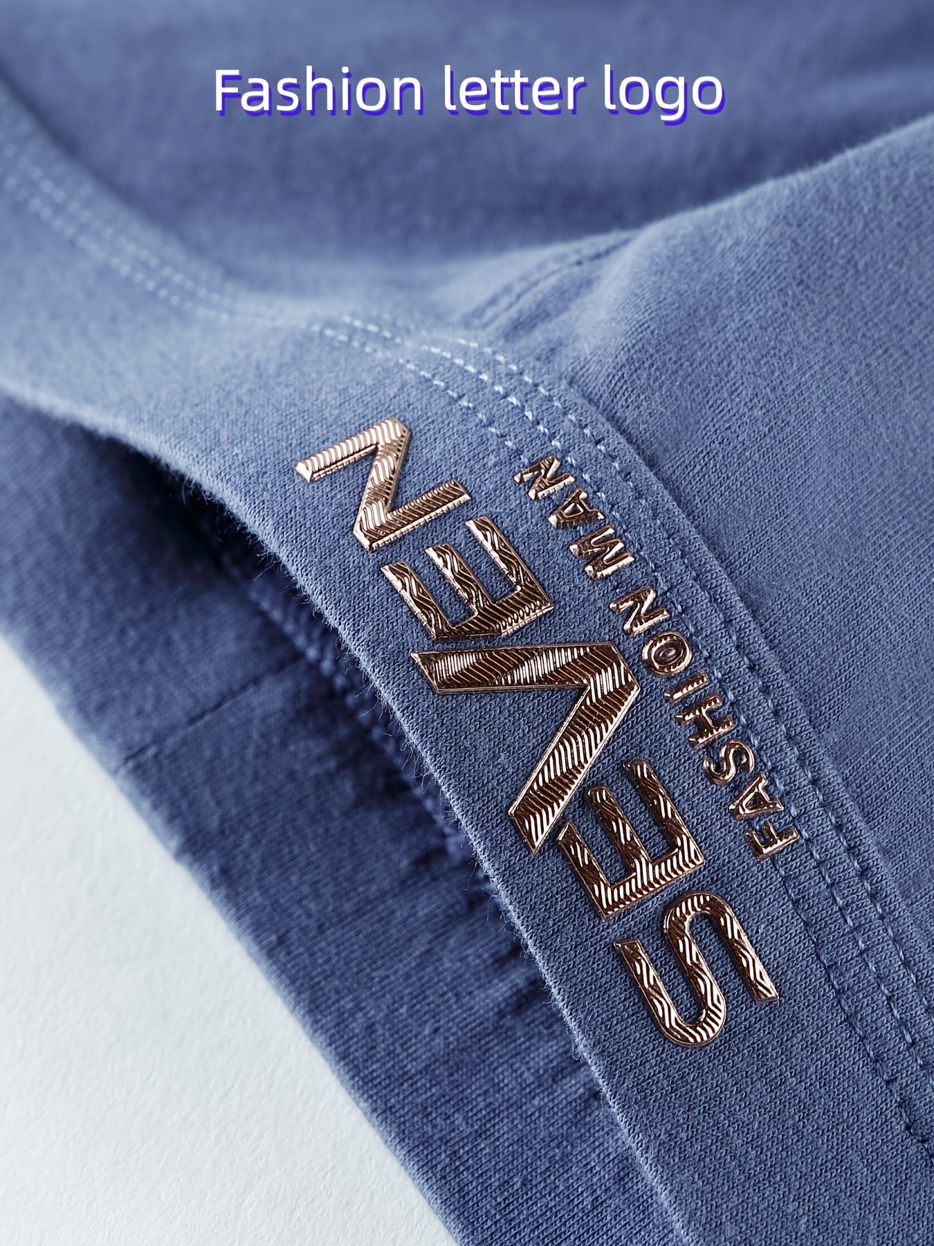 Men's Cotton Boxer Briefs 4-Pack High Stretch Knit Alphabet Design Contrast Edges