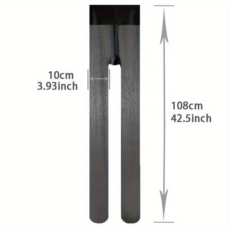 Women's Black Seamless Stockings with 24.8% Elastane for Adults