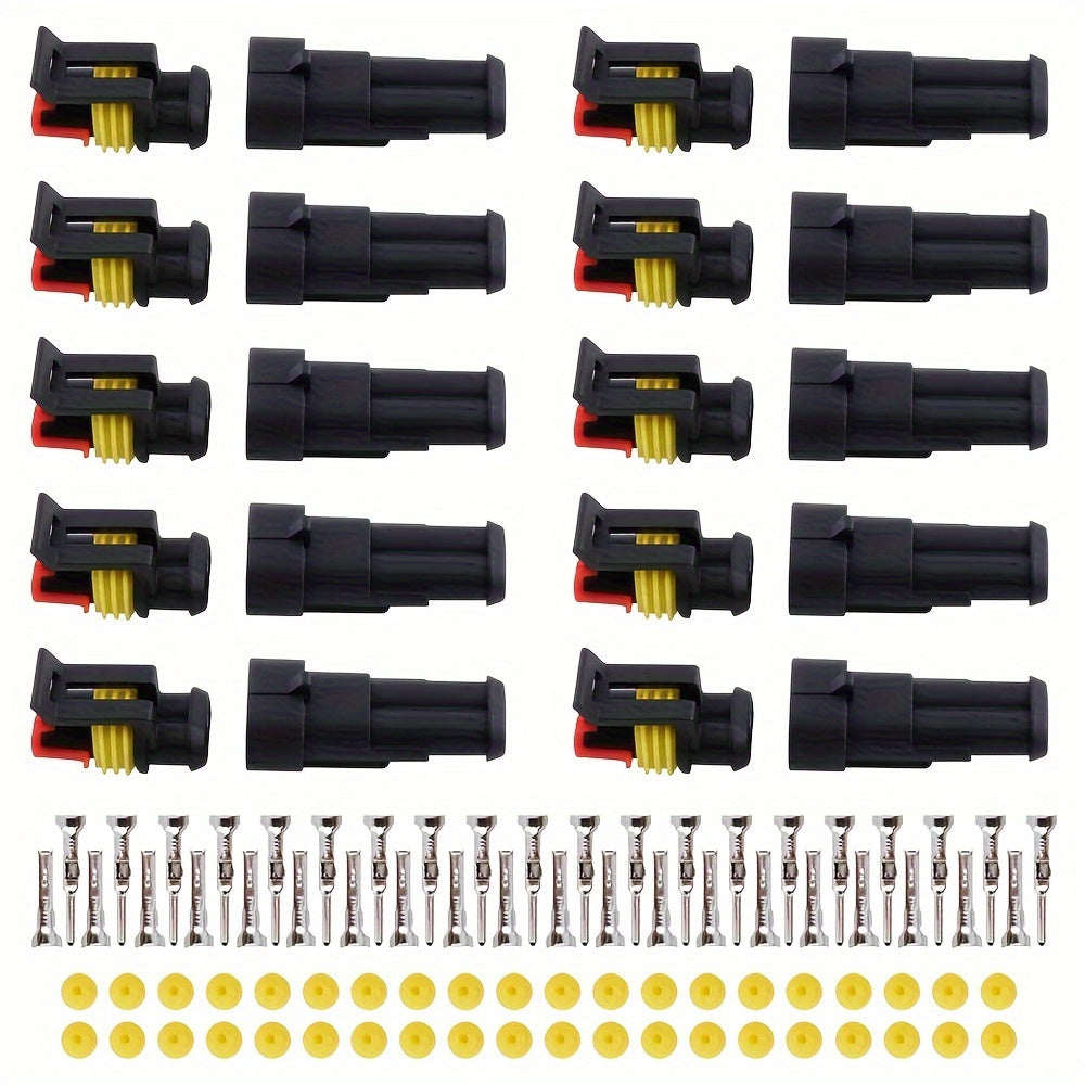 Male Female Electrical Connector Kit 2/10/12/20/40/272/370/640P Waterproof Wire for Car Boat Motorcycle