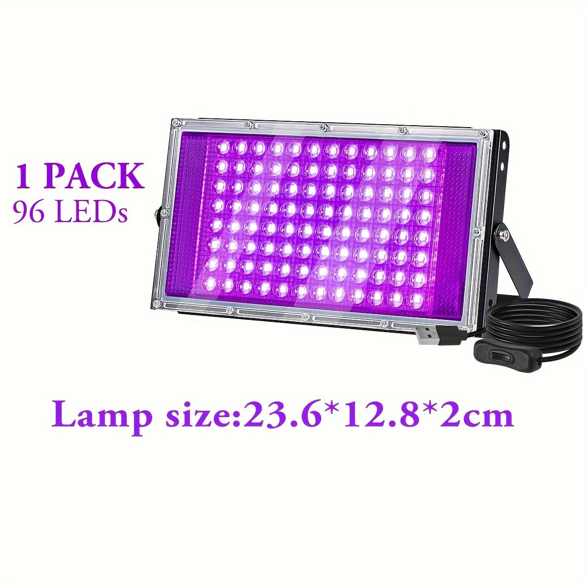 UV Black Light Pack 50/96/144 LEDs USB Powered for Party Halloween Fluorescent Posters