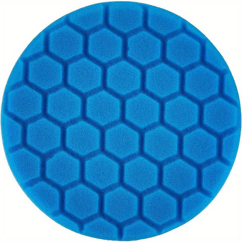 5pcs Car Boat Polishing Sponges Hexagonal Ripple Pattern Washable Buffing Sealing