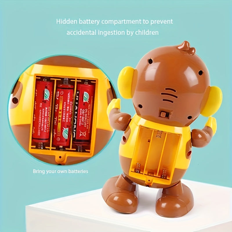 Dancing Monkey Toy for Kids 0-3 with Music Lights Swinging Walking Nodding