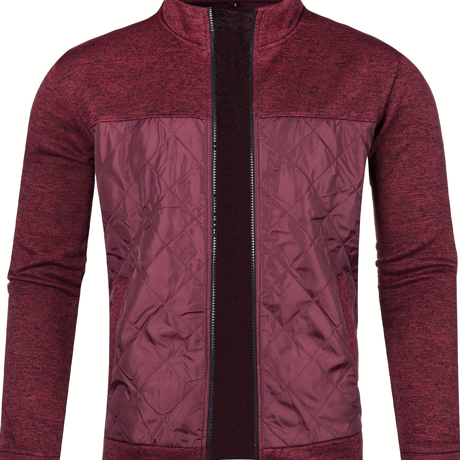 Men's Knit Cardigan Fall Winter Casual Zipper Stand Collar Regular Fit