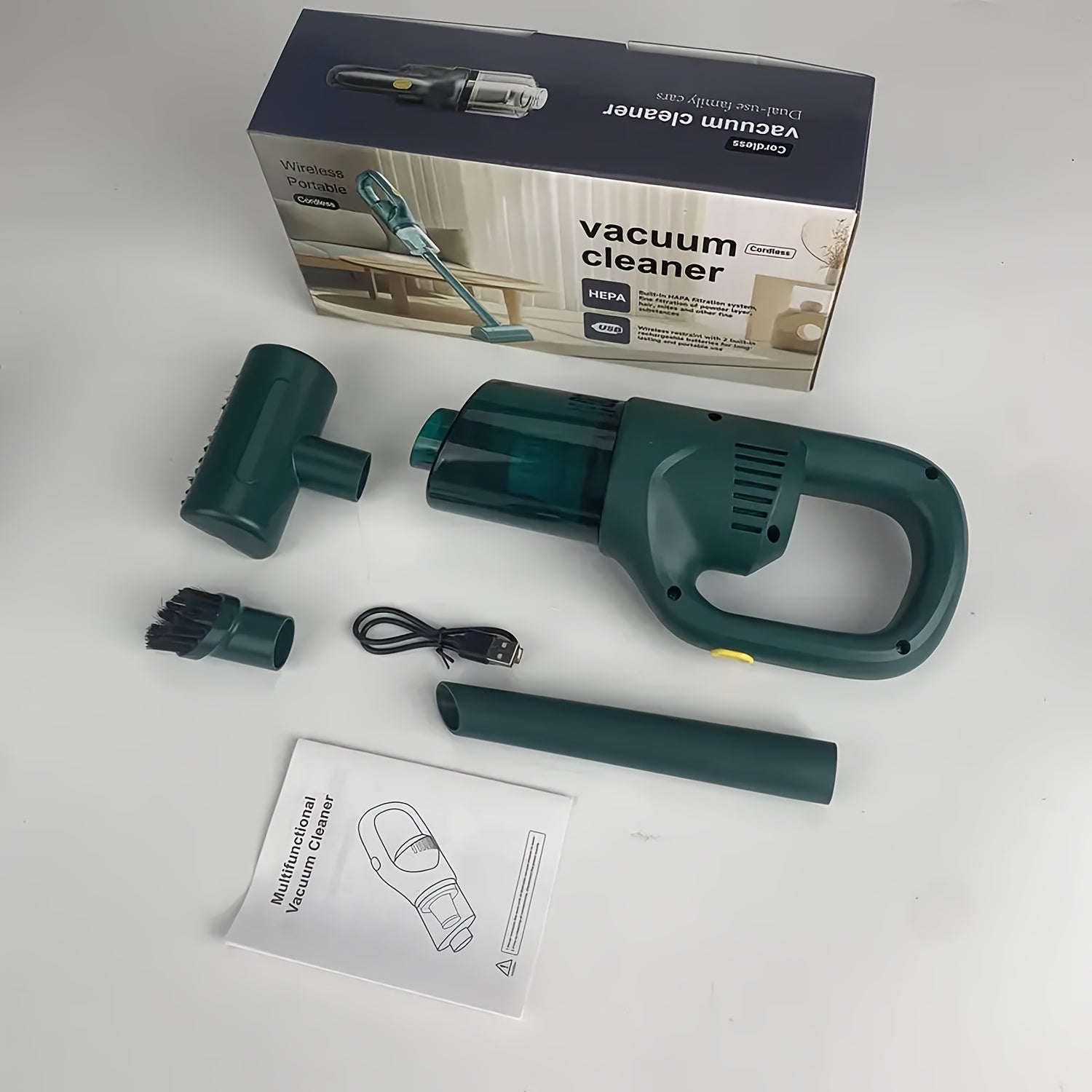 Wireless Handheld Cordless Vacuum Cleaner for Home and Car with Strong Suction