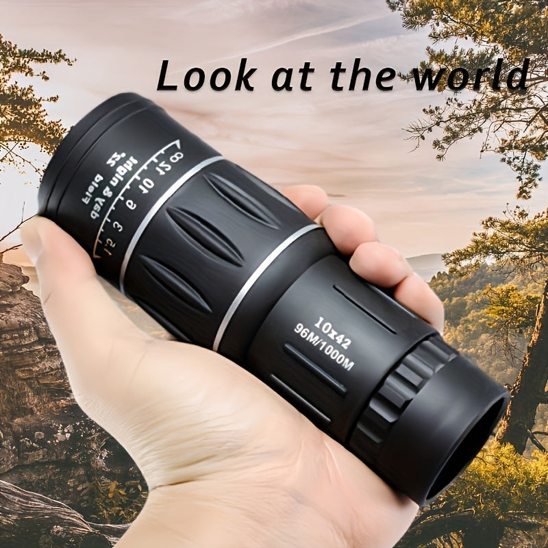 Telescopio monocular portátil 10X aumento objetivo de 42mm para viajes y camping
