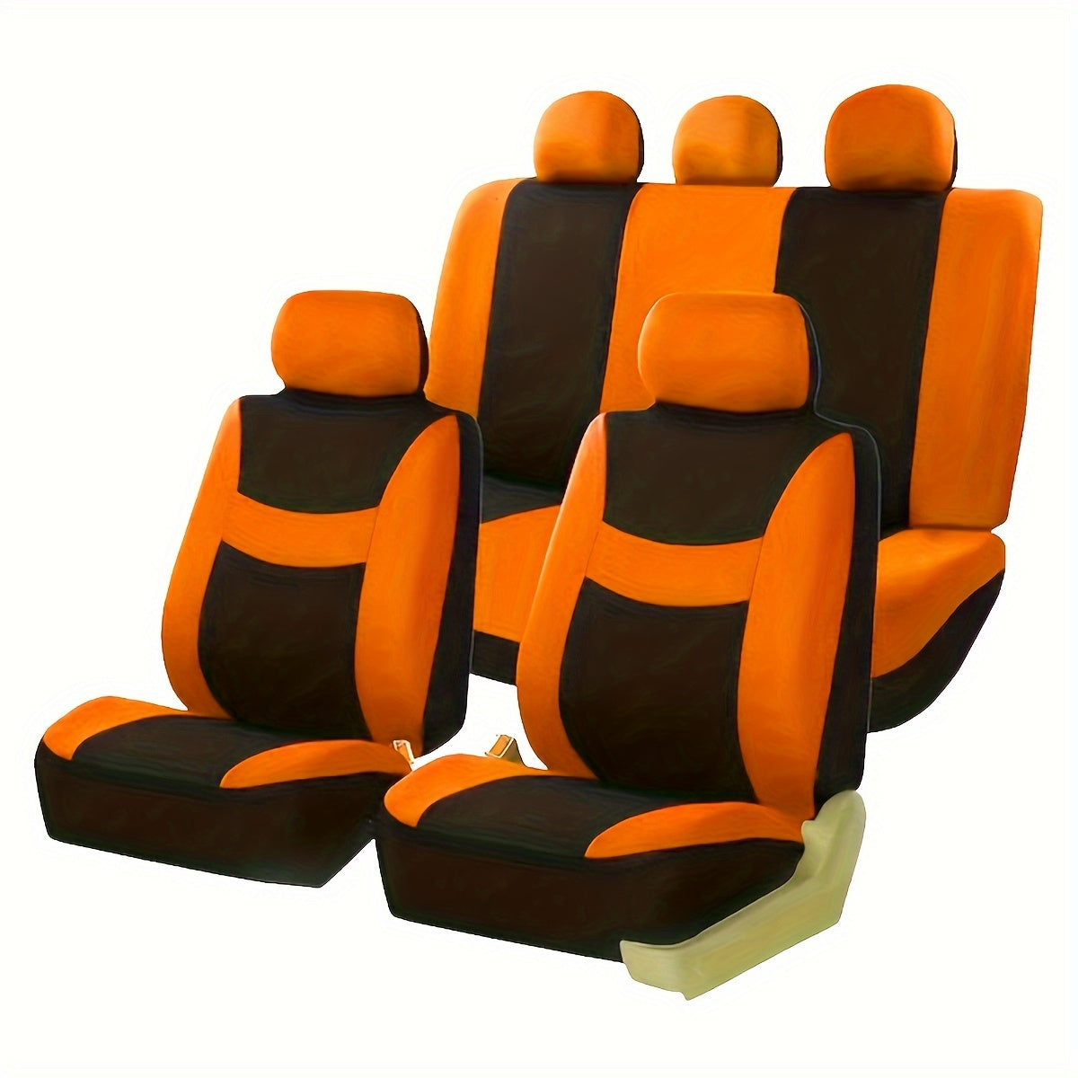 Full Seat Cover Set for 5-Seater Car Polyester Knit Fabric Universal Fit