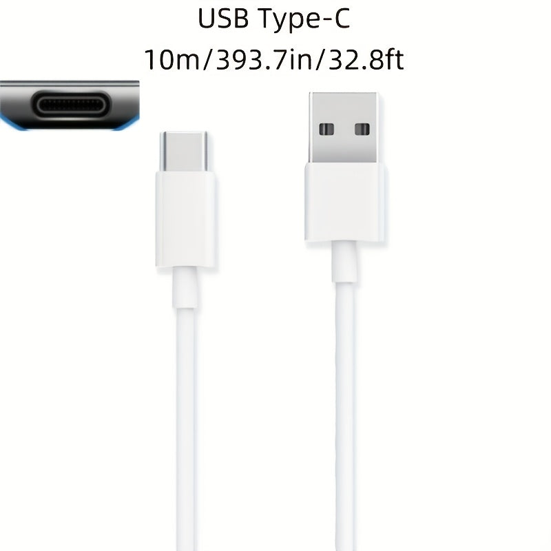 Cable de carga USB-C Micro USB extendido de 3 m a 10 m para carga a larga distancia y monitoreo de seguridad