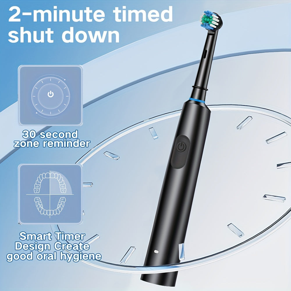 Electric Toothbrush with 8 Brush Heads USB-C Charging 5 Modes Super Fast Cleaning