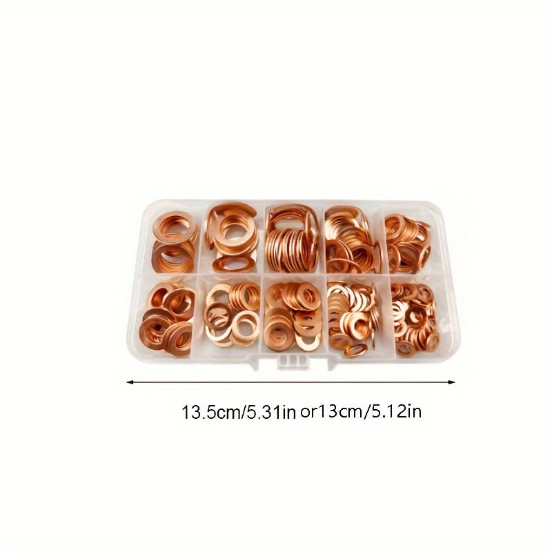 Solid Copper Washers Set for Boat Hardware and Maintenance