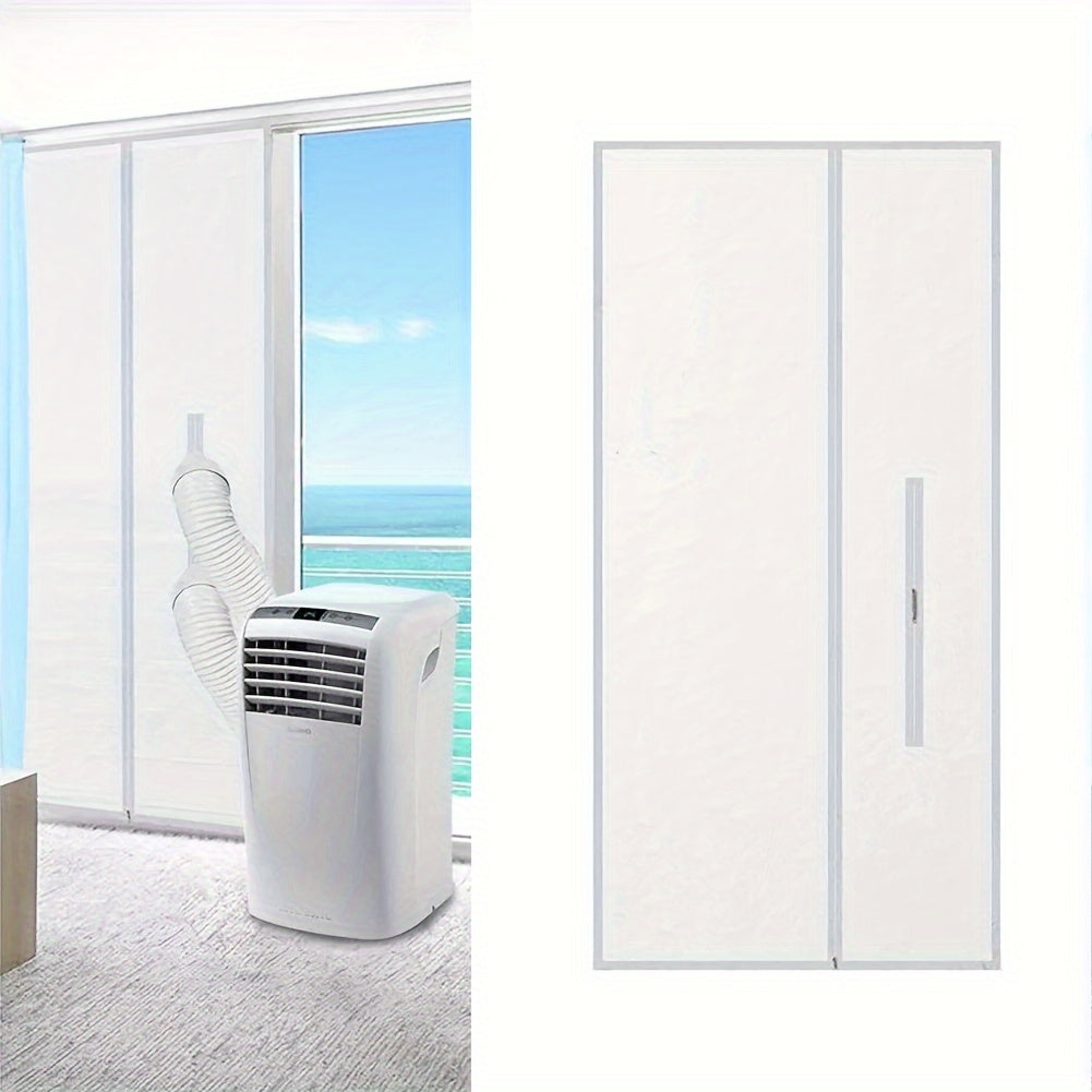 Indoor Mobile AC Sealing Accessory 58x90cm Door Window Baffle Cloth Plastic