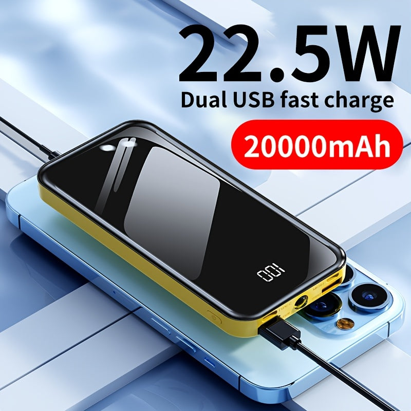 20000mAh Power Bank with 22.5W Fast Charging LED Display Dual Input Portable