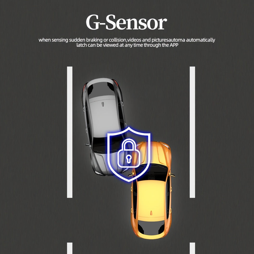 Four-Channel 1080P Dash Camera with 360° Rotatable Cameras WiFi Night Vision Loop Recording G-Sensor