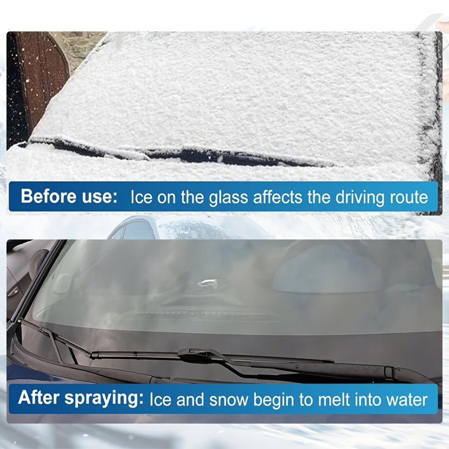 Ice Melting Spray for Cars and Glass Anti-Freeze Snow Removal 1 Bottle
