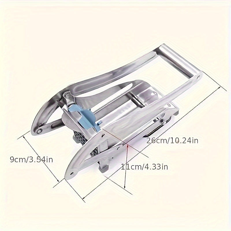 Stainless Steel French Fry Cutter Dual Blade Potato Slicer for Home and Restaurant