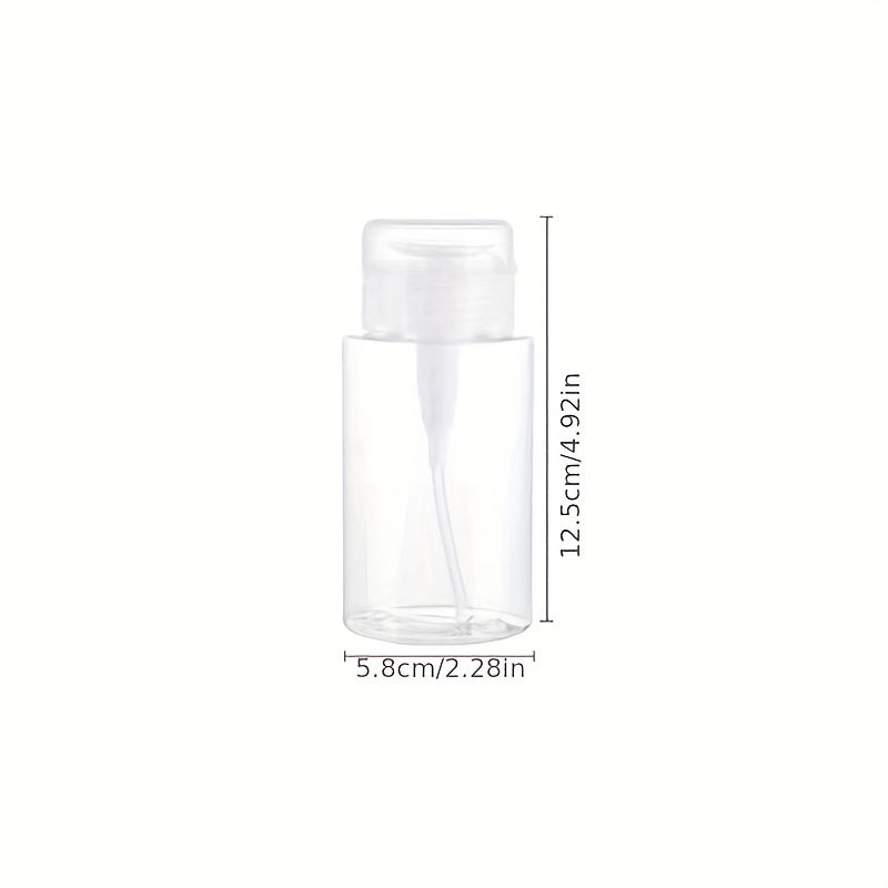 Unisex Plastic Transparent Push-Down Pump Dispenser Bottle for Skincare