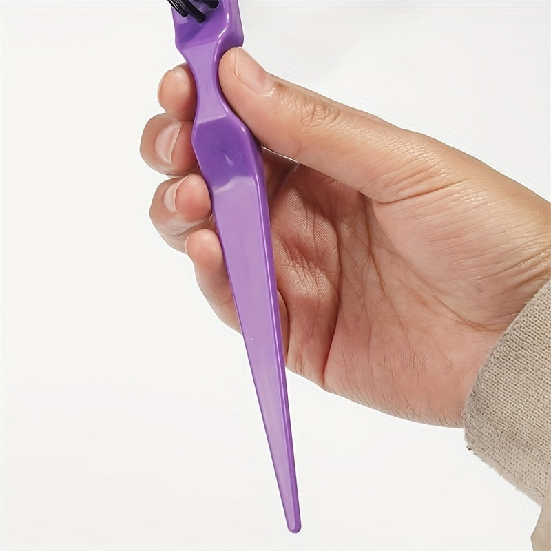 Peine de plástico para cabello, herramienta de peinado con fila triple para uso en barberías y salones