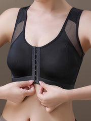 Women's Mesh Stitching Adjustable Sports Bra Breathable Comfortable