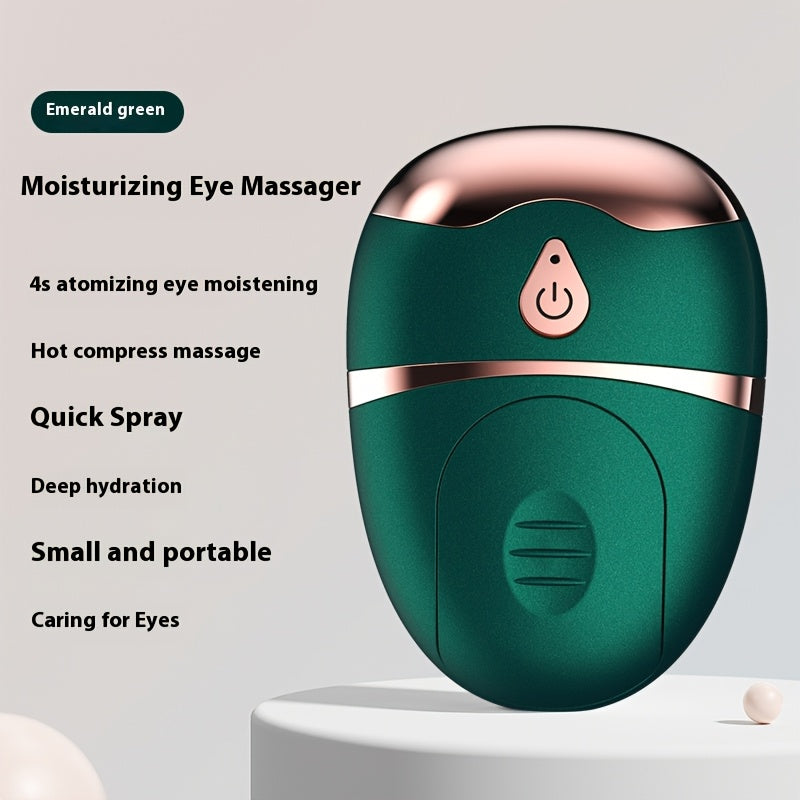 Portable Eye Massager with Heat and Moisturizer Rechargeable Facial Tool for Puffiness and Dark Circles