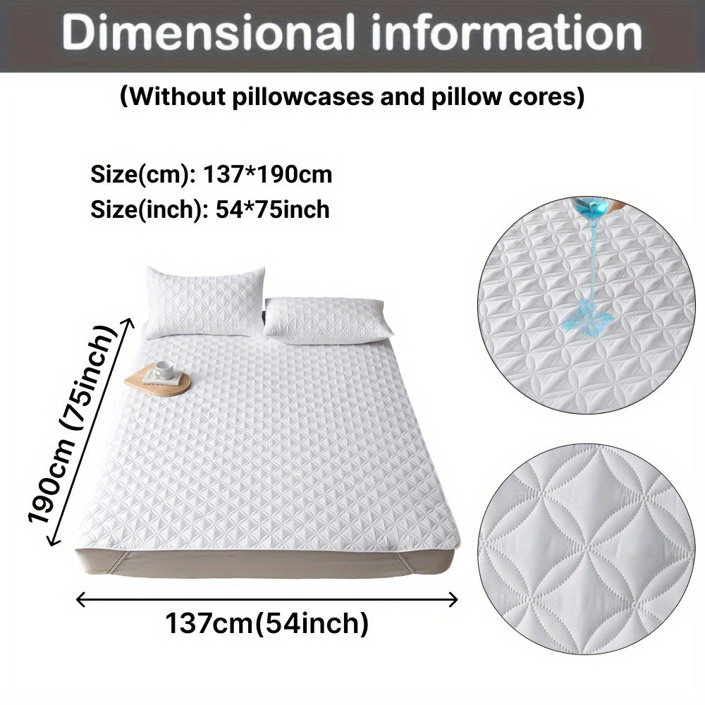 Waterproof Mattress Protector Hypoallergenic Breathable Dustproof Ultra-Soft Bed Cover for Bedroom Dorm Hotel