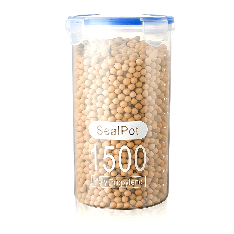 Clear Plastic Food Storage Jar with Airtight Lid for Spices Coffee Tea Candies