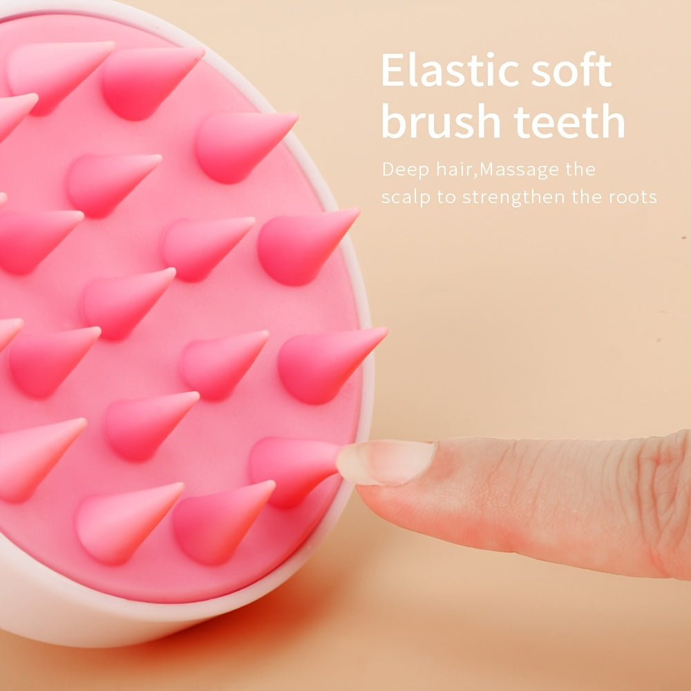 Silicone Scalp Massager and Shampoo Brush for Hair Growth Dandruff Removal Non-Electric Fragrance-Free Tool