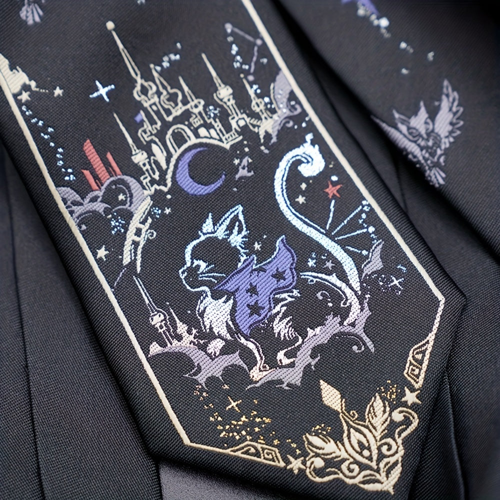 Silvery Wire Print Tie Unisex Fashion Accessory for Valentine's Day